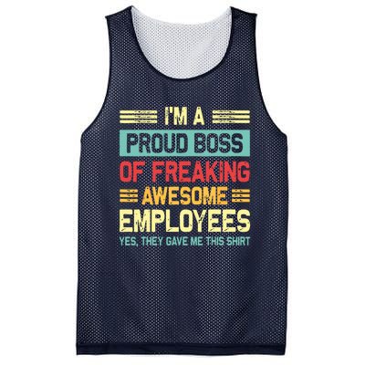 Boss Day Employee Appreciation Office Funny Boss Mesh Reversible Basketball Jersey Tank