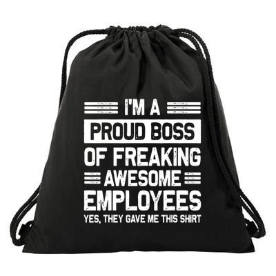 Boss Day Employee Appreciation Office Funny Boss Drawstring Bag