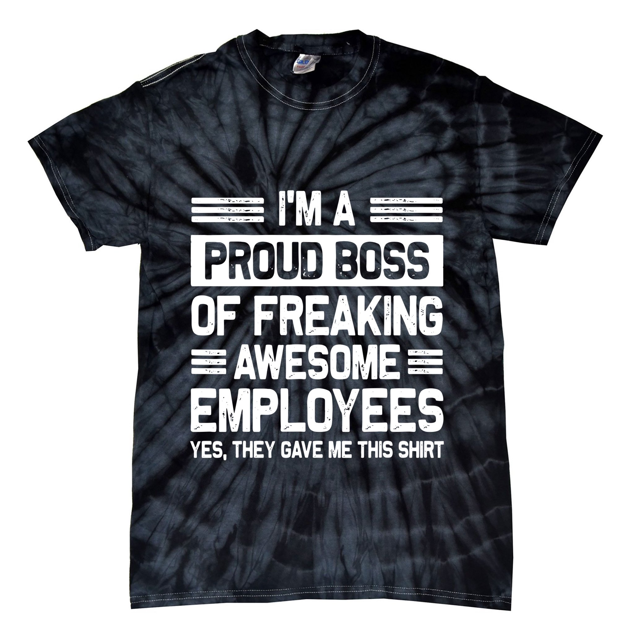 Boss Day Employee Appreciation Office Funny Boss Tie-Dye T-Shirt