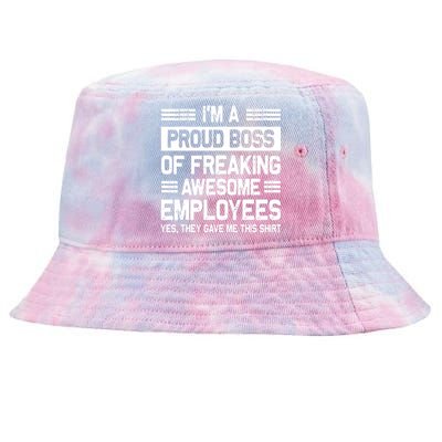 Boss Day Employee Appreciation Office Funny Boss Tie-Dyed Bucket Hat