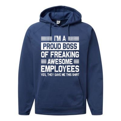 Boss Day Employee Appreciation Office Funny Boss Performance Fleece Hoodie