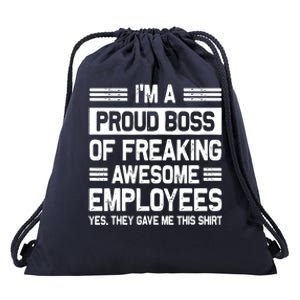 Boss Day Employee Appreciation Office Funny Boss Drawstring Bag