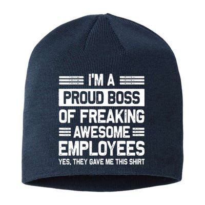 Boss Day Employee Appreciation Office Funny Boss Sustainable Beanie