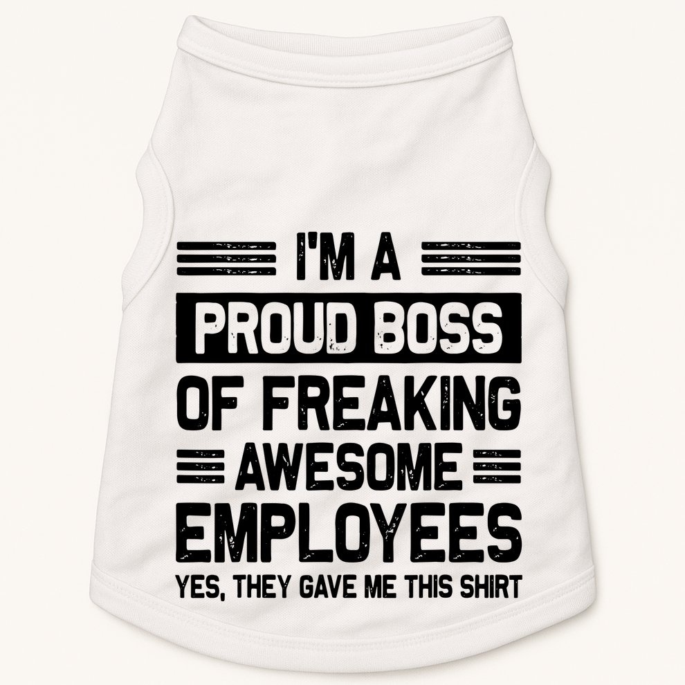 Boss Day Employee Appreciation Office Funny Boss Doggie Tank