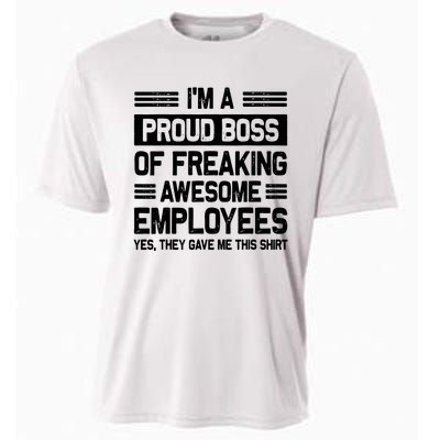 Boss Day Employee Appreciation Office Funny Boss Cooling Performance Crew T-Shirt