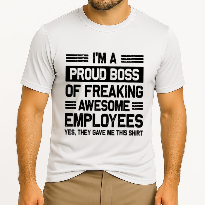 Boss Day Employee Appreciation Office Funny Boss Cooling Performance Crew T-Shirt