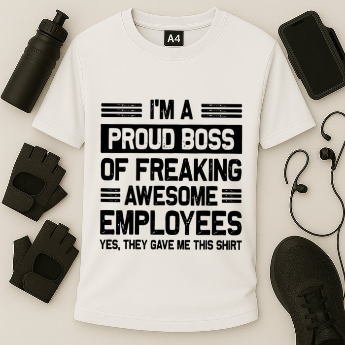 Boss Day Employee Appreciation Office Funny Boss Cooling Performance Crew T-Shirt
