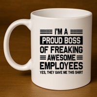 Boss Day Employee Appreciation Office Funny Boss 11oz C Handle Ceramic Mug