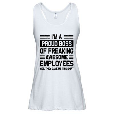 Boss Day Employee Appreciation Office Funny Boss Ladies Essential Flowy Tank
