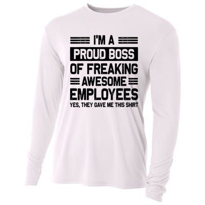 Boss Day Employee Appreciation Office Funny Boss Cooling Performance Long Sleeve Crew