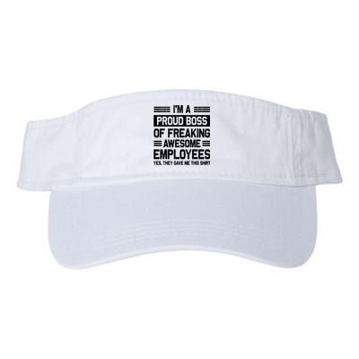 Boss Day Employee Appreciation Office Funny Boss Valucap Bio-Washed Visor