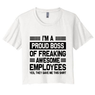 Boss Day Employee Appreciation Office Funny Boss Crop Top