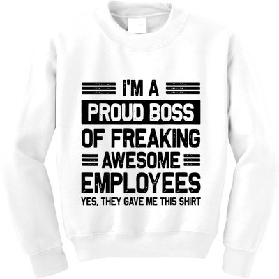 Boss Day Employee Appreciation Office Funny Boss Kids Sweatshirt