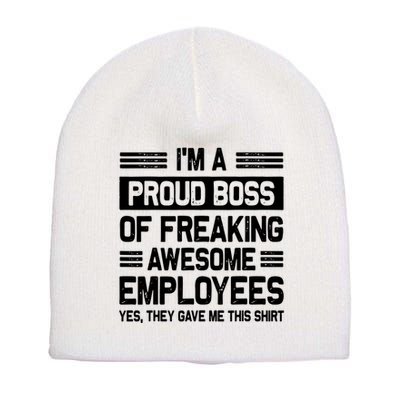 Boss Day Employee Appreciation Office Funny Boss Short Acrylic Beanie