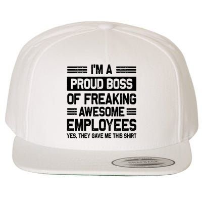 Boss Day Employee Appreciation Office Funny Boss Wool Snapback Cap