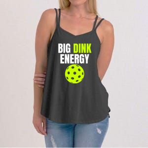 Big Dink Energy Pickleball Funny Pickle Ball Lover Women's Strappy Tank