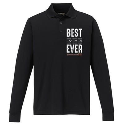 Best Dad Ever Guitarist Daddy Musical Instrument Guitar Performance Long Sleeve Polo