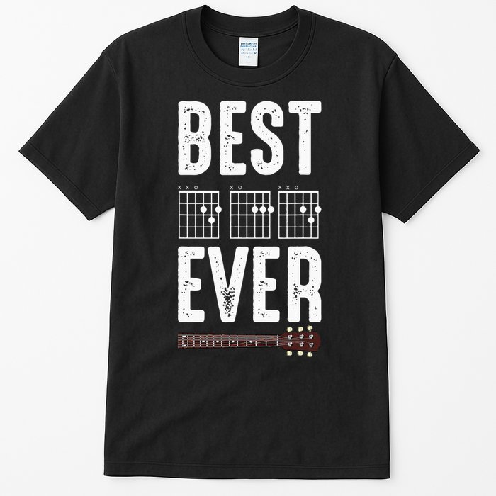 Best Dad Ever Guitarist Daddy Musical Instrument Guitar Tall T-Shirt