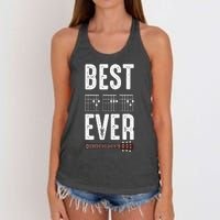 Best Dad Ever Guitarist Daddy Musical Instrument Guitar Women's Knotted Racerback Tank