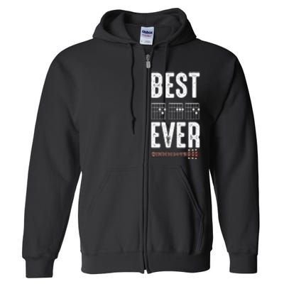 Best Dad Ever Guitarist Daddy Musical Instrument Guitar Full Zip Hoodie