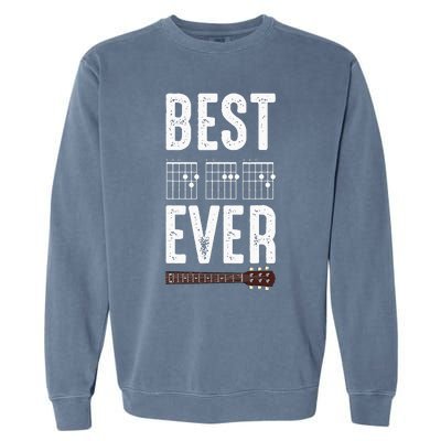 Best Dad Ever Guitarist Daddy Musical Instrument Guitar Garment-Dyed Sweatshirt