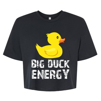 Big Duck Energy Yellow Rubber Duck Design Bella+Canvas Jersey Crop Tee