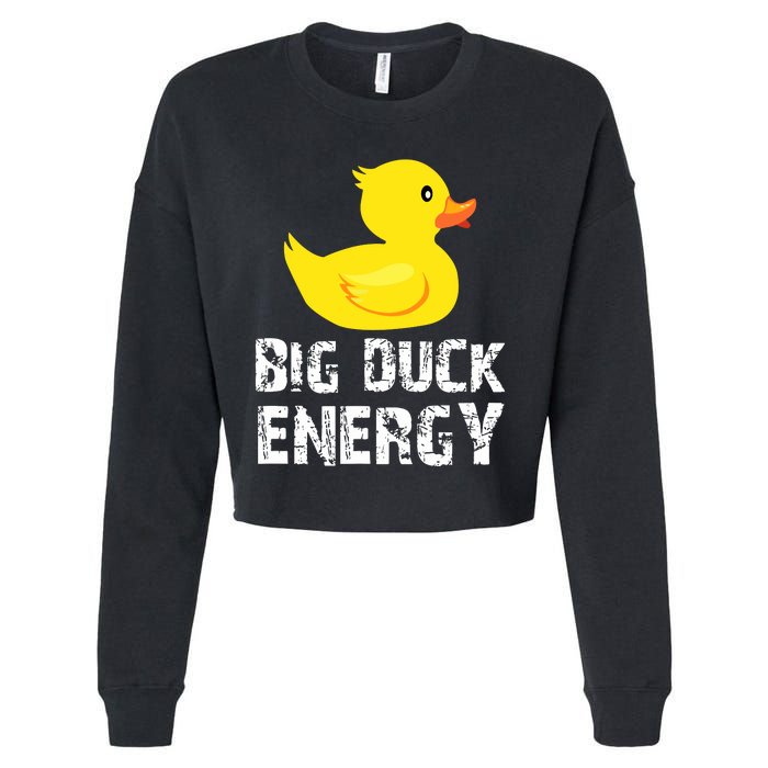 Big Duck Energy Yellow Rubber Duck Design Cropped Pullover Crew