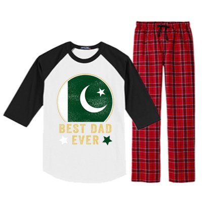 Best Dad Ever Pakistani Father Country Pakistan Flag Cute Gift Raglan Sleeve Pajama Set