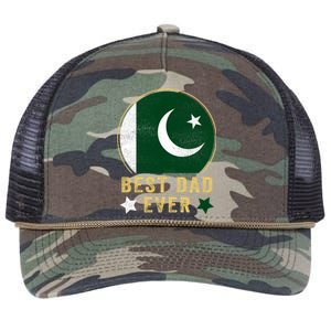 Best Dad Ever Pakistani Father Country Pakistan Flag Cute Gift Retro Rope Trucker Hat Cap