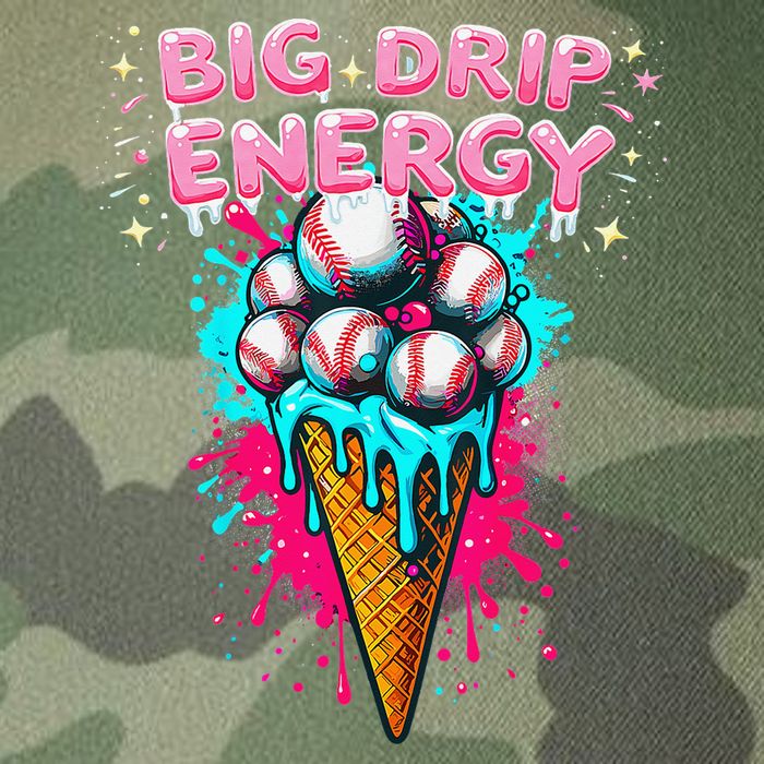 Big Drip Energy Ice Cream Baseball Funny Summer Vibes Legacy Tie Dye Trucker Hat