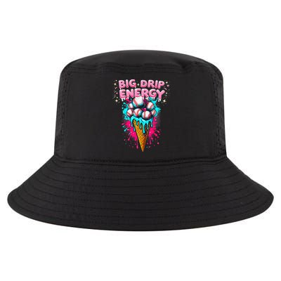 Big Drip Energy Ice Cream Baseball Funny Summer Vibes Cool Comfort Performance Bucket Hat