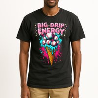 Big Drip Energy Ice Cream Baseball Funny Summer Vibes Tall T-Shirt