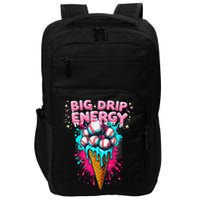 Big Drip Energy Ice Cream Baseball Funny Summer Vibes Impact Tech Backpack