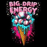 Big Drip Energy Ice Cream Baseball Funny Summer Vibes Impact Tech Backpack
