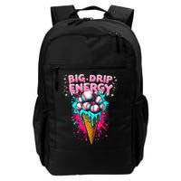Big Drip Energy Ice Cream Baseball Funny Summer Vibes Backpack