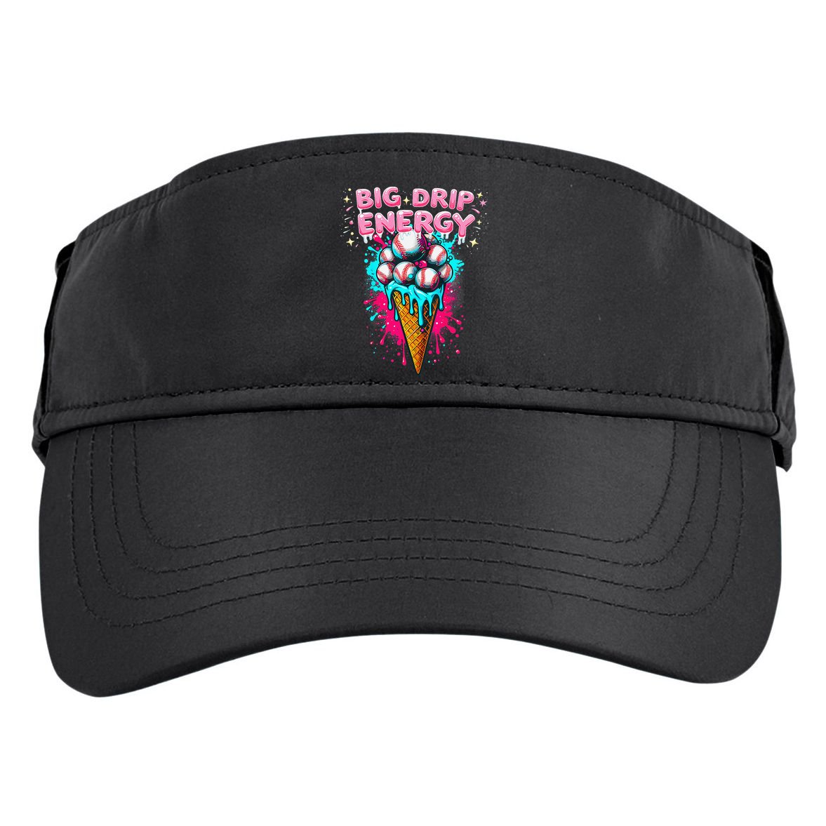 Big Drip Energy Ice Cream Baseball Funny Summer Vibes Adult Drive Performance Visor