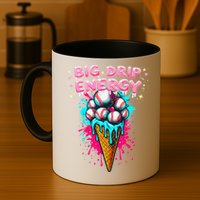 Big Drip Energy Ice Cream Baseball Funny Summer Vibes Mug