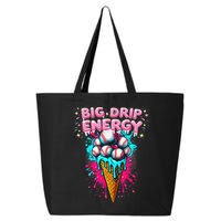 Big Drip Energy Ice Cream Baseball Funny Summer Vibes 25L Jumbo Tote