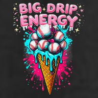 Big Drip Energy Ice Cream Baseball Funny Summer Vibes 25L Jumbo Tote