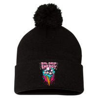 Big Drip Energy Ice Cream Baseball Funny Summer Vibes Pom Pom 12in Knit Beanie