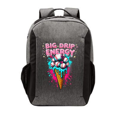 Big Drip Energy Ice Cream Baseball Funny Summer Vibes Vector Backpack