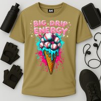 Big Drip Energy Ice Cream Baseball Funny Summer Vibes Performance Shirt