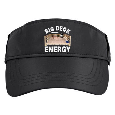 Big Deck Energy Funny Back Yard Deck Owner Adult Drive Performance Visor