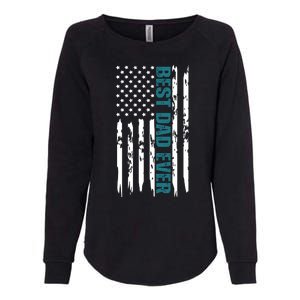 Best Dad Ever American Flag Womens California Wash Sweatshirt