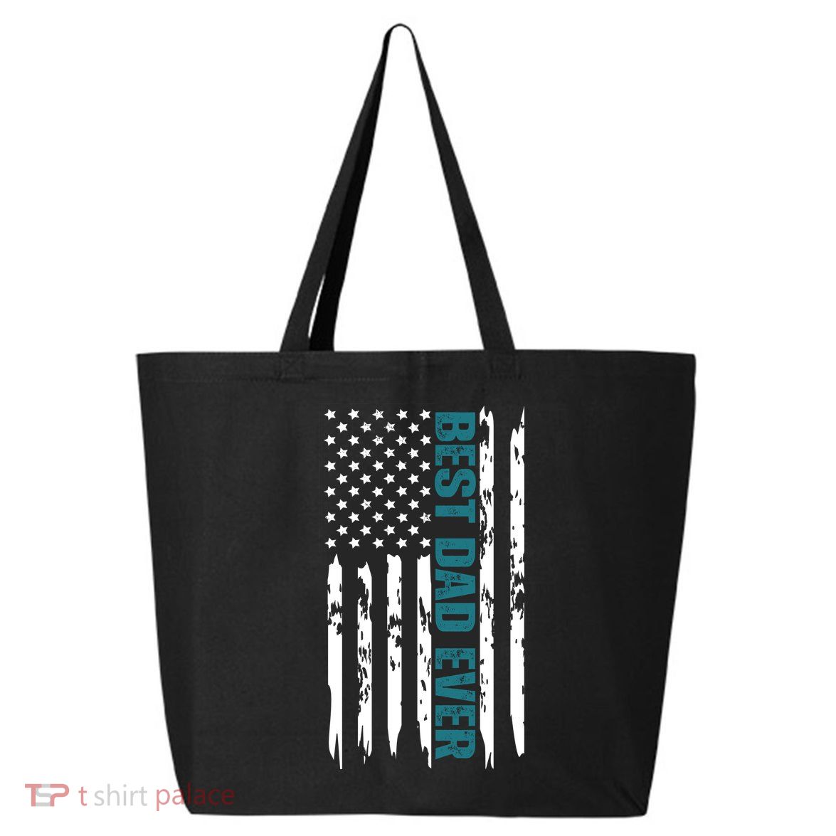 Best Dad Ever American Flag 25L Jumbo Tote
