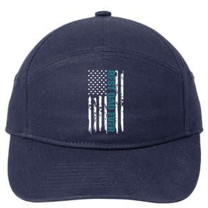 Best Dad Ever American Flag 7-Panel Snapback Hat