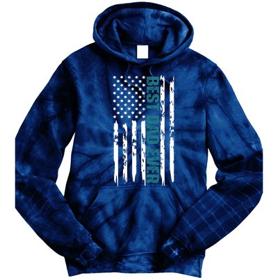 Best Dad Ever American Flag Tie Dye Hoodie