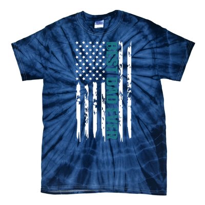 Best Dad Ever American Flag Tie-Dye T-Shirt