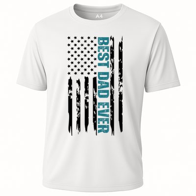 Best Dad Ever American Flag Performance Shirt