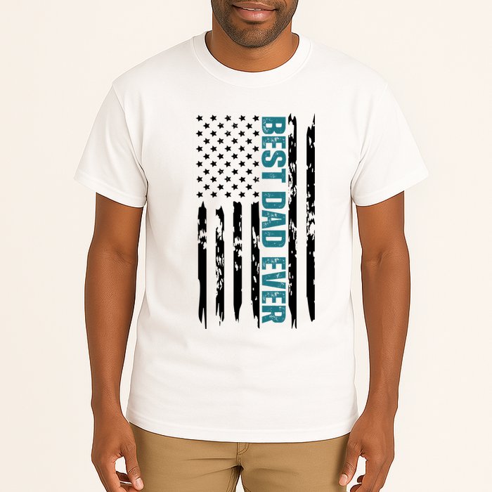 Best Dad Ever American Flag Tall T-Shirt